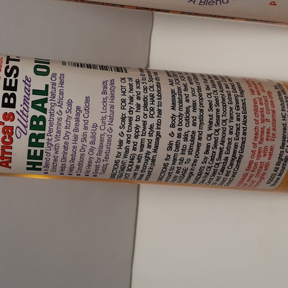 2 NEW 8 oz. bottles Africa's Best Ultimate Herbal oil with Ginseng. - Picture 3 of 5